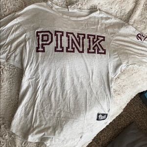 Pink mid-sleeve shirt